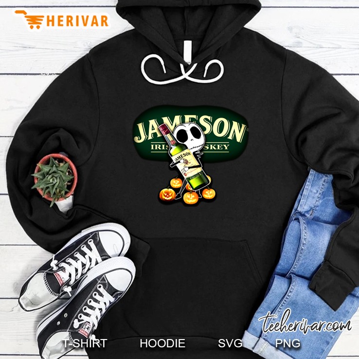 Jack Skellington Hugging Jameson Iris Whiskey Version2 Hoodie