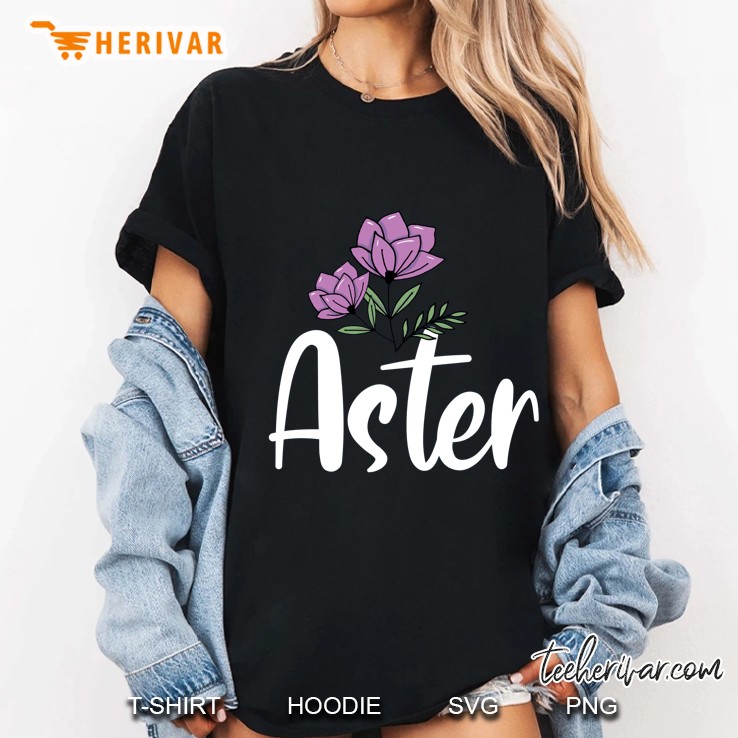 Aster Astereae Flower Ladies Tee