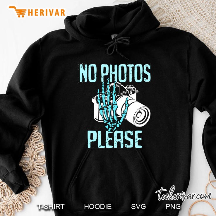 No Photos Please Camera Hand Bones Version Hoodie