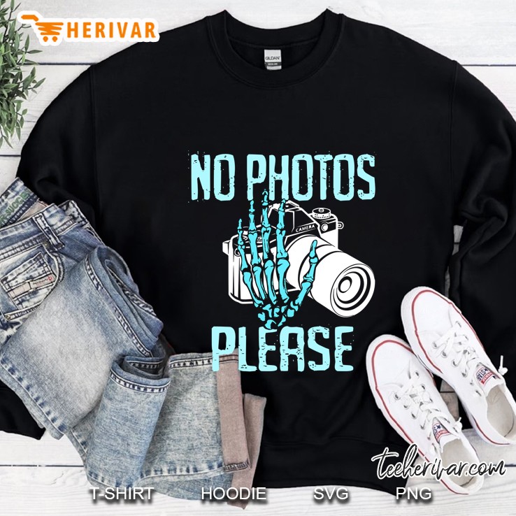 No Photos Please Camera Hand Bones Version Sweatshirt