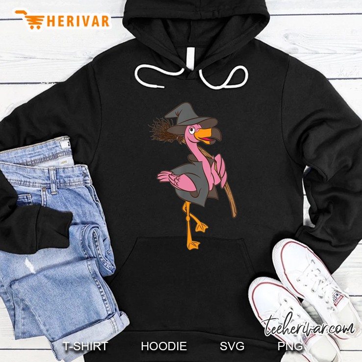 Flamingo Witch Halloween Hoodie