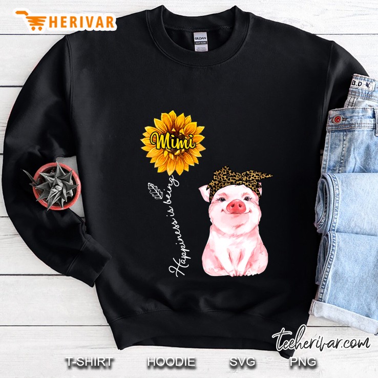 Happiness Is Being Mimi Pig With Bandana Sweatshirt