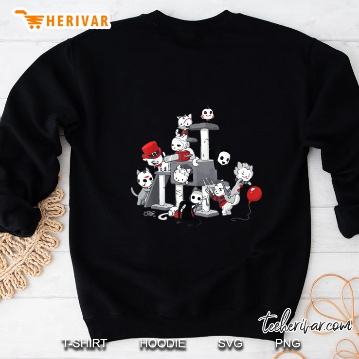 I Love Cats Horror Kitties Halloween Version Sweatshirt
