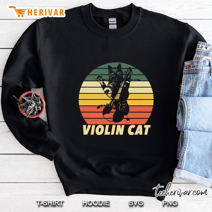 Violin Cat Vintage Version Sweatshirt