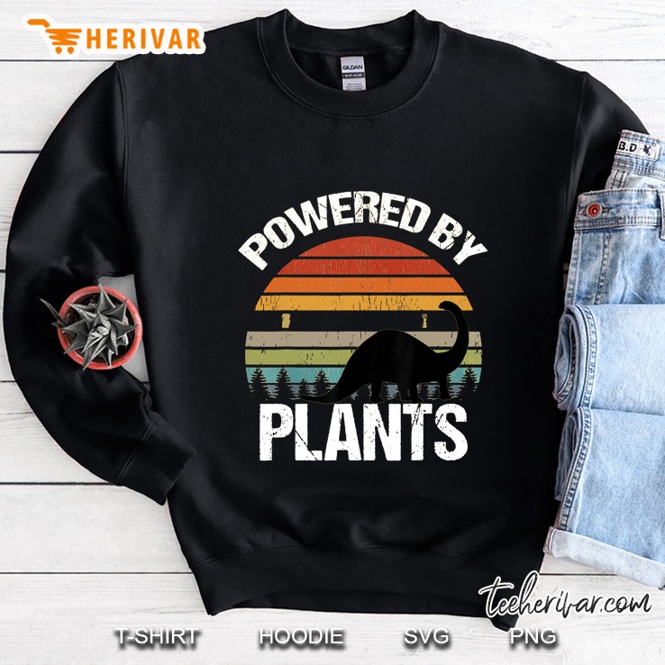 Powered By Plants Dinosaur Vintage Version Sweatshirt