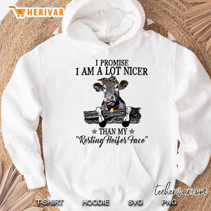 I Promise I Am A Lot Nicer Than My Resting Heifer Face Hoodie