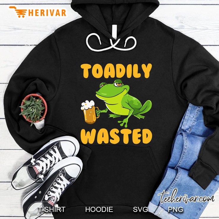 Toadily Wasted Frog Drink Beer Version Hoodie