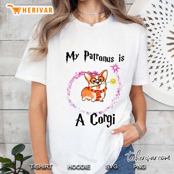 My Patronus Is A Corgi White Version Ladies Tee