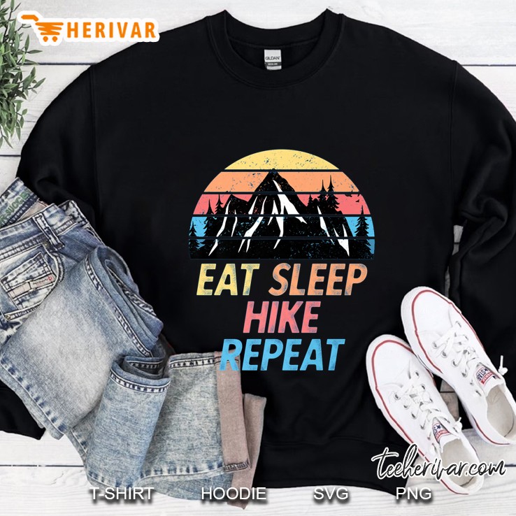 Eat Sleep Hike Repeat Vintage Version Sweatshirt