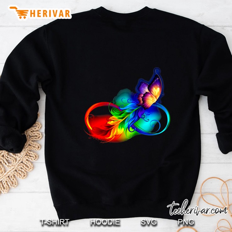 Colorful Feather Butterfly Infinity Version Sweatshirt