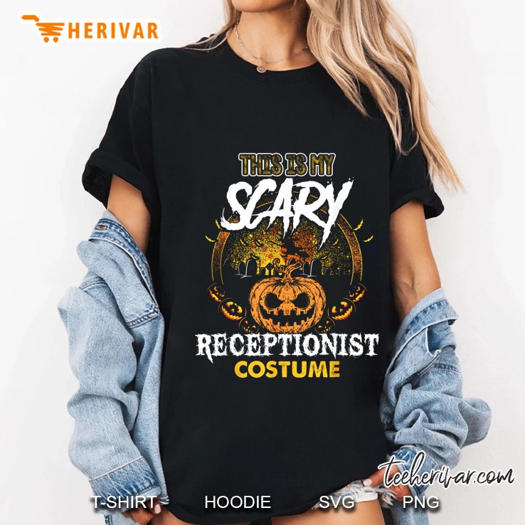 This Is My Scary Receptionist Costume Halloween Ladies Tee