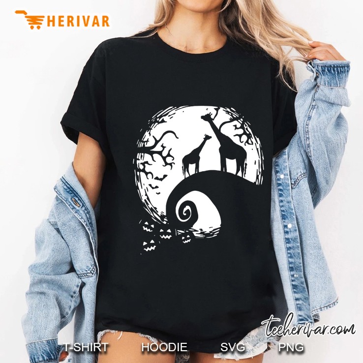 Giraffe Nightmare Before Christmas Halloween Ladies Tee