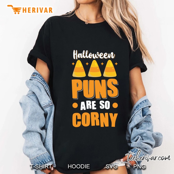 Halloween Puns Are So Corny Ladies Tee