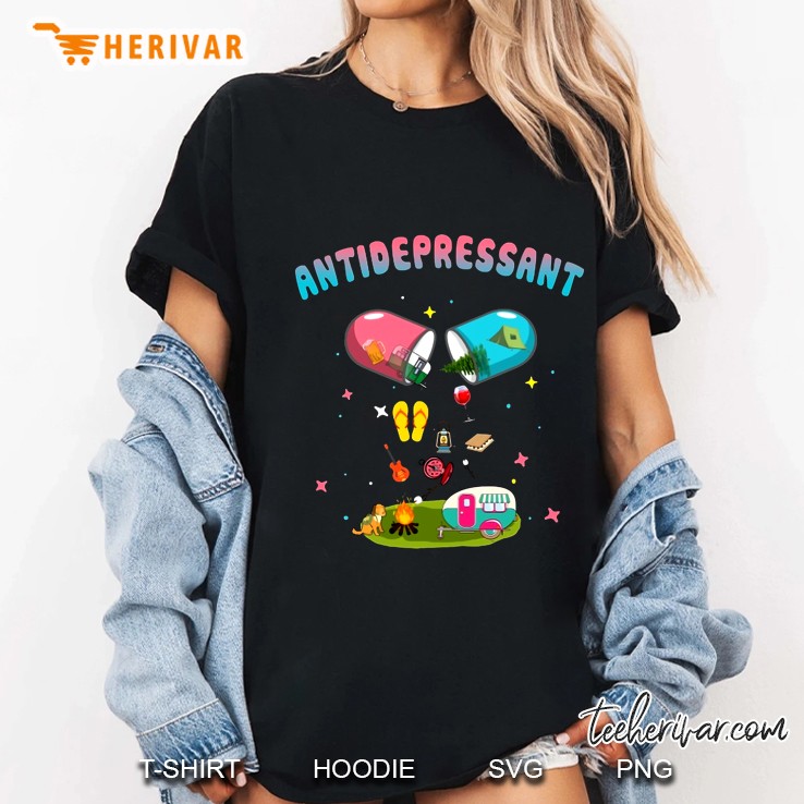 Antidepressant Camping Version Ladies Tee
