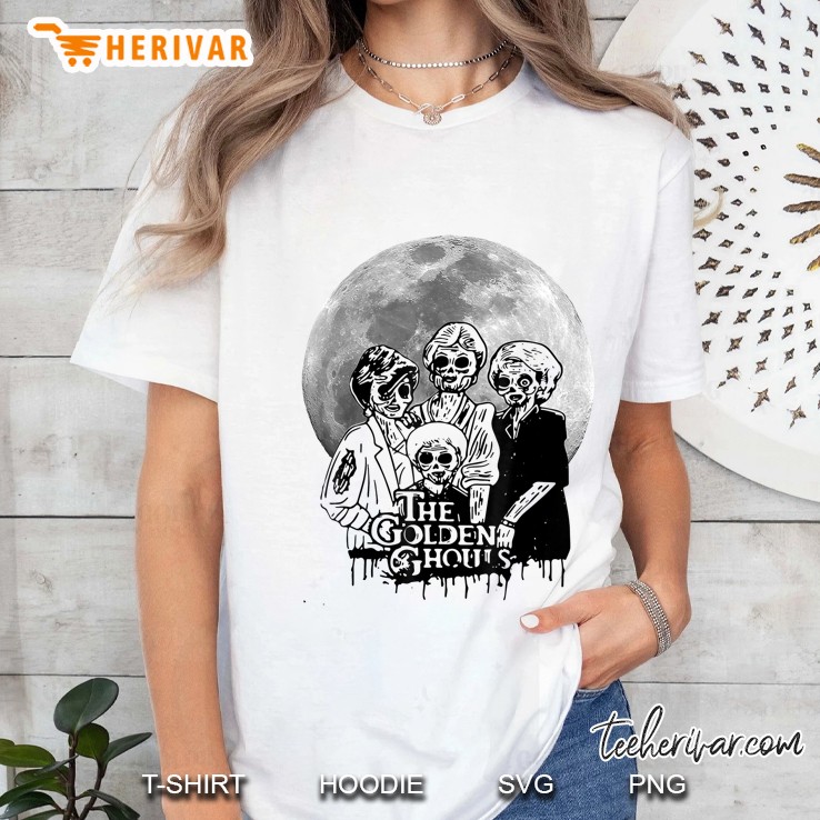 The Golden Ghouls Halloween White Version Ladies Tee