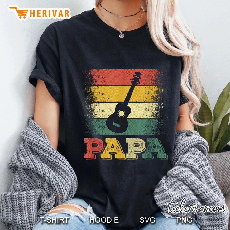 Papa Guitar Vintage Version2 Ladies Tee