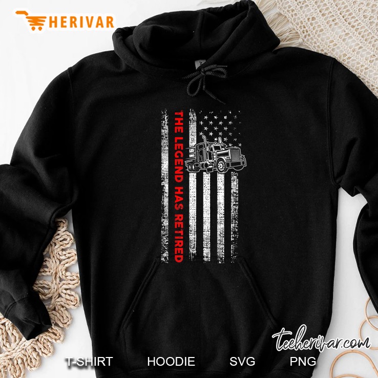 The Legend Has Retired Trucker American Flag Version Hoodie