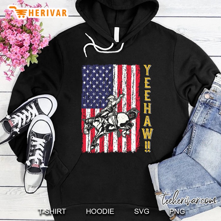 Yeehaw Cowboy American Flag Version Hoodie