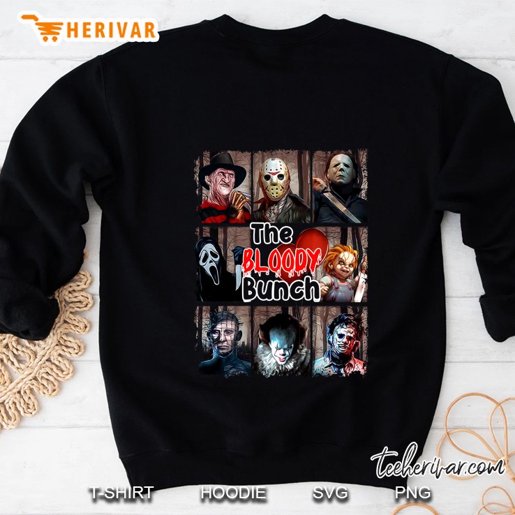 The Bloody Bunch Horror Movies Characters Halloween Sweatshirt