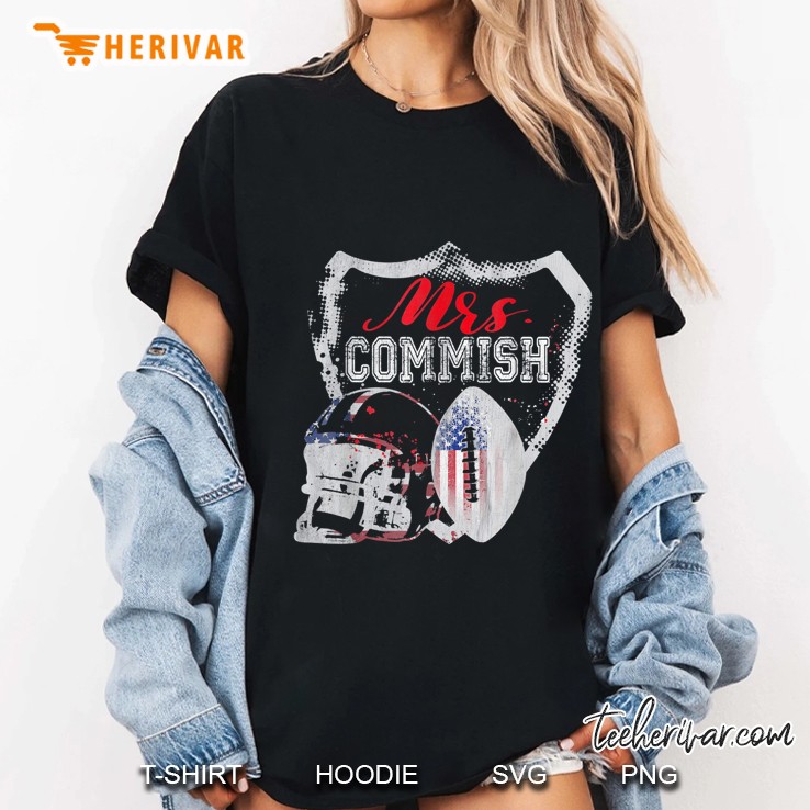 Mrs. Commish Football Version Ladies Tee