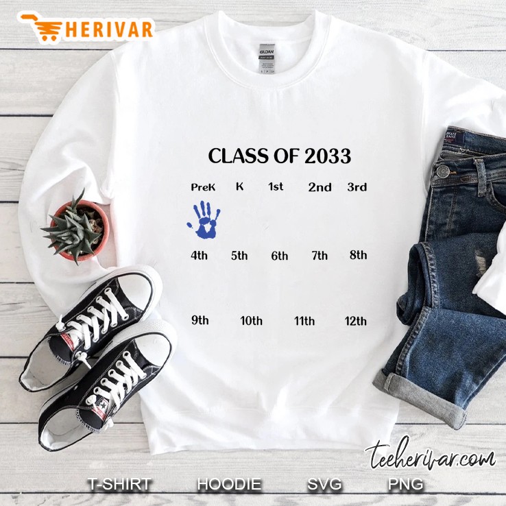 Class 2033 Grade Pre K Handprint Sweatshirt