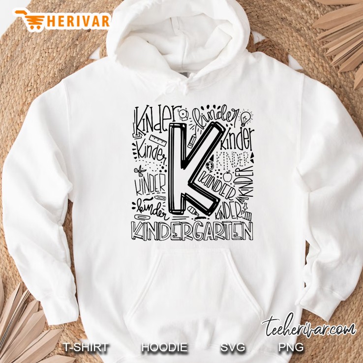 Kindergarten Typography Back To School Hoodie