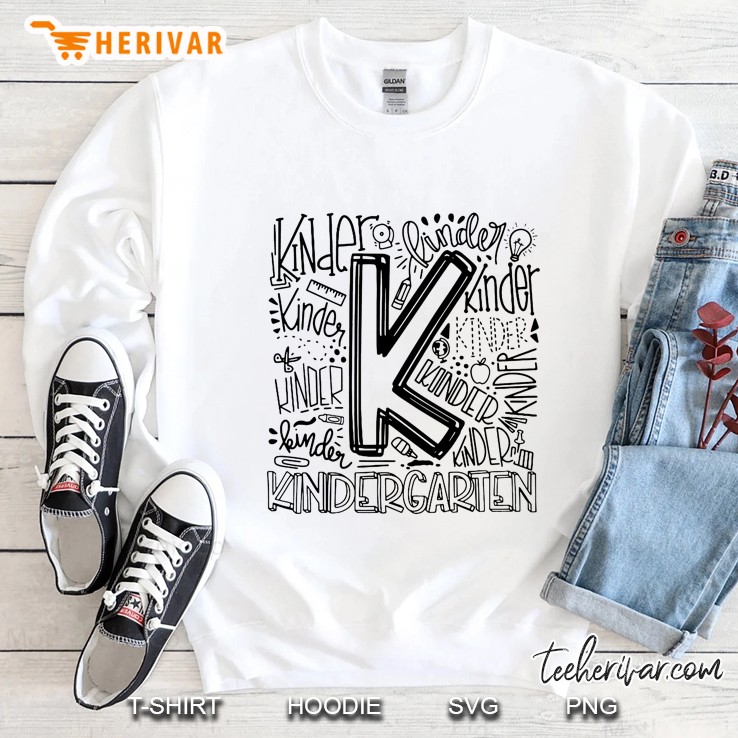 Kindergarten Typography Back To School Sweatshirt