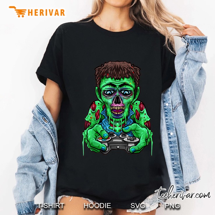 Halloween Zombie Gaming Ladies Tee