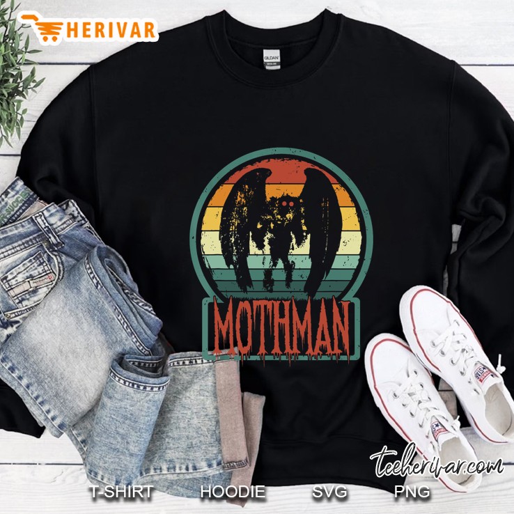 Mothman Point Pleasant Retro Vintage Version Sweatshirt