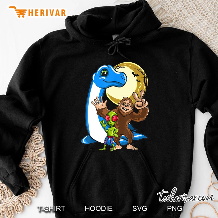 Bigfoot Sasquatch Loch Ness Monster Nessie Alien Hoodie