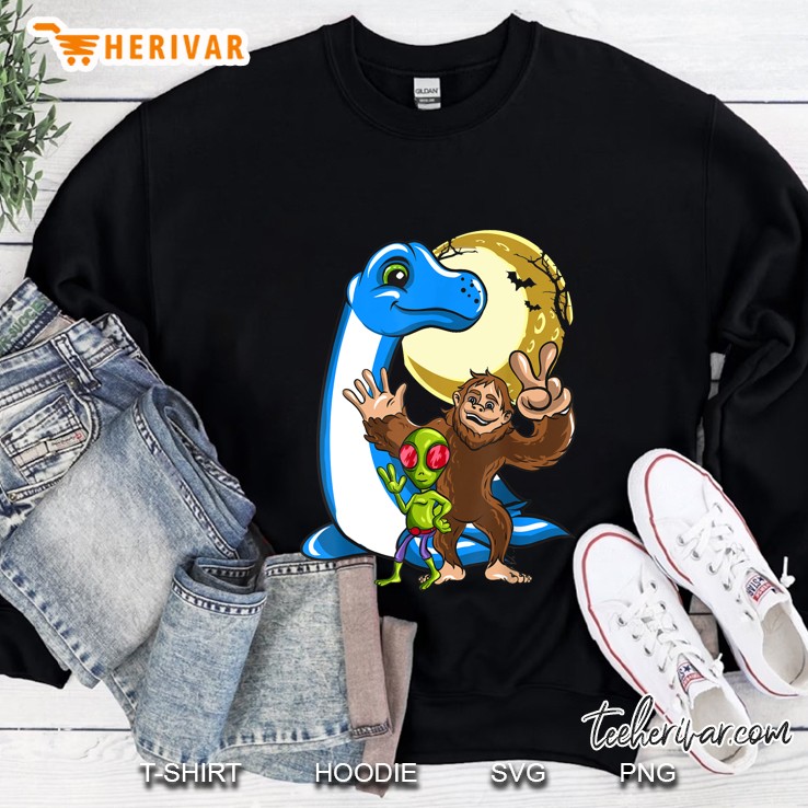 Bigfoot Sasquatch Loch Ness Monster Nessie Alien Sweatshirt