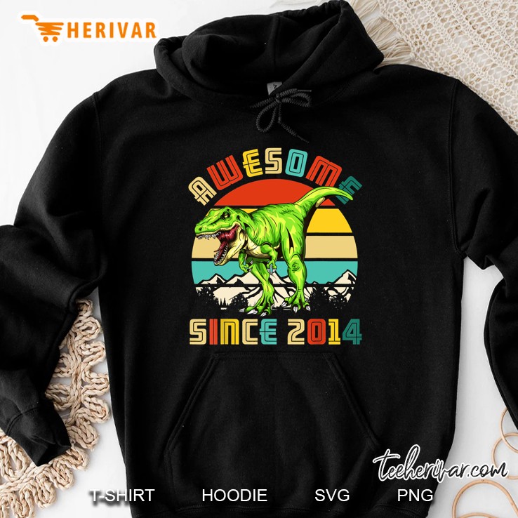 Awesome Since 2014 T-Rex Vintage Version2 Hoodie