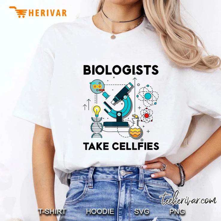Biologists Take Cellfies White Version Ladies Tee