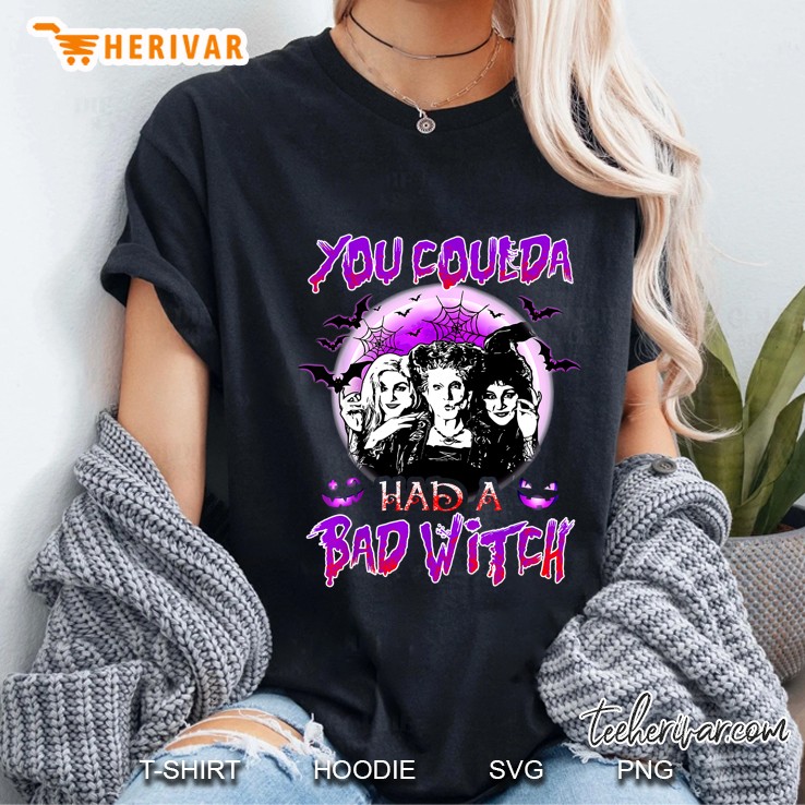 You Coulda Had A Bad Witch Hocus Pocus Halloween Black Version2 Ladies Tee