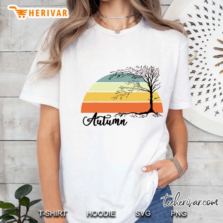 Autumn Fall Vintage Version Ladies Tee