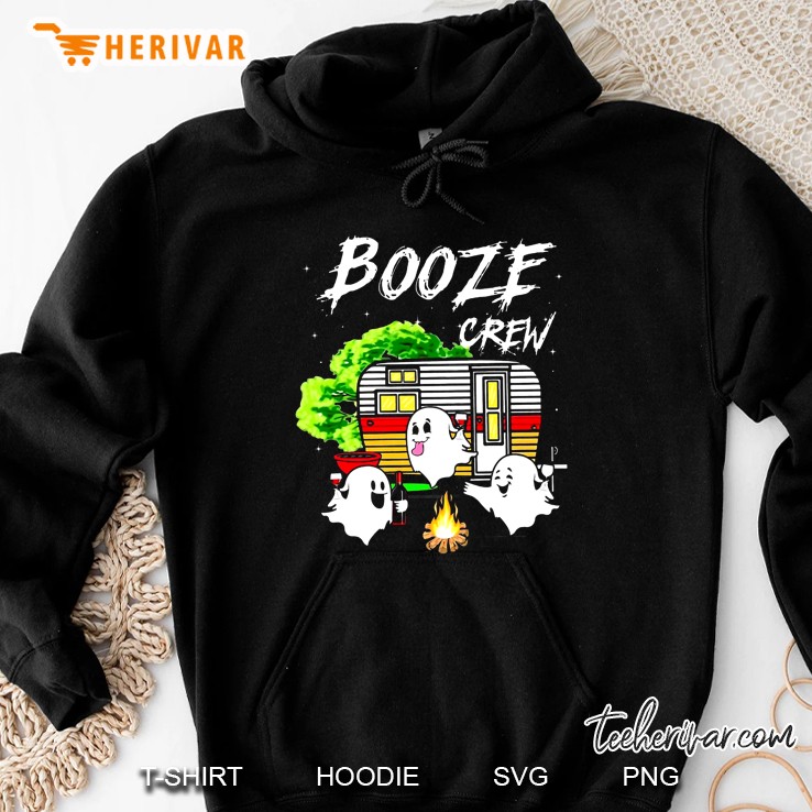 Booze Crew Boo Camping Halloween Hoodie