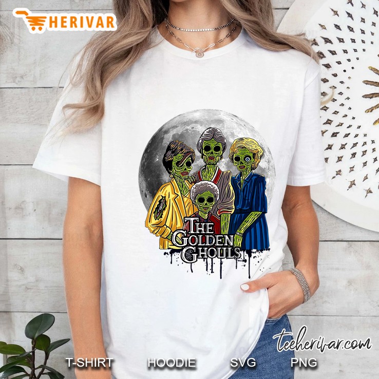 The Golden Ghouls Halloween White Version2 Ladies Tee