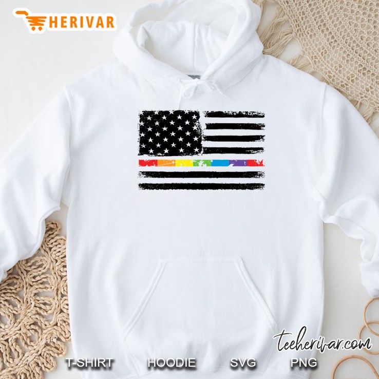 American LGBT Flag LGBT Pride Version2 Hoodie