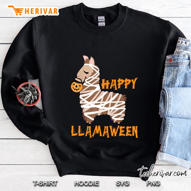 Happy Llamaween Llama Halloween Sweatshirt