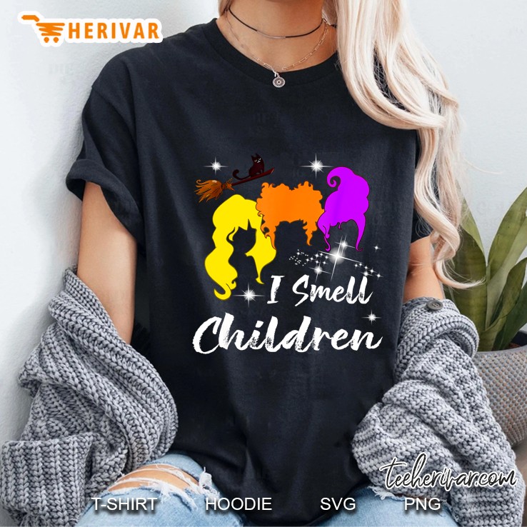 I Smell Children Hocus Pocus Black Cat Version Ladies Tee
