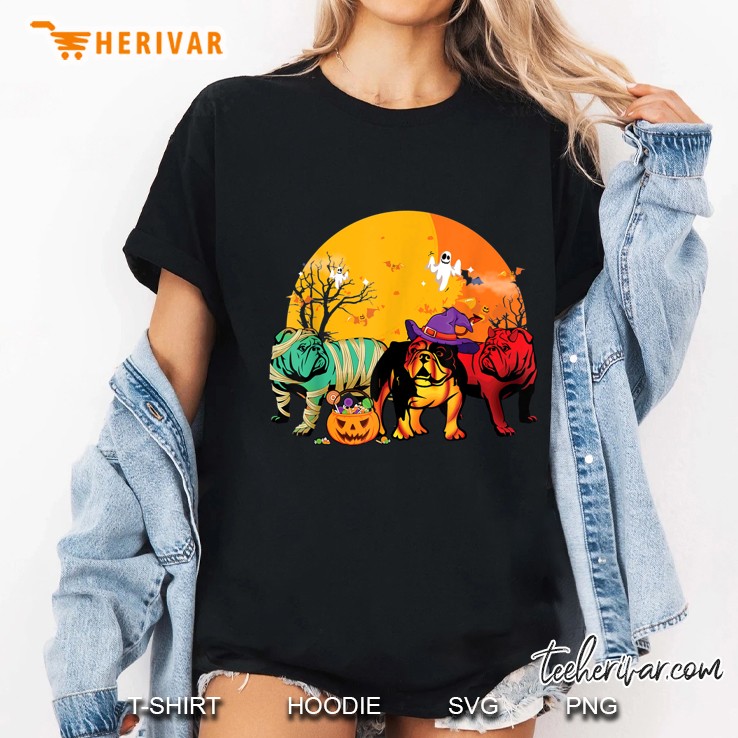 English Bulldog Halloween Ladies Tee