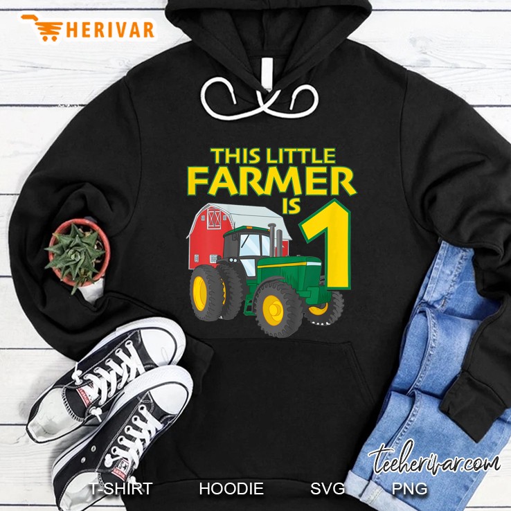 This Little Farmer Is 1 Tractor Version Hoodie