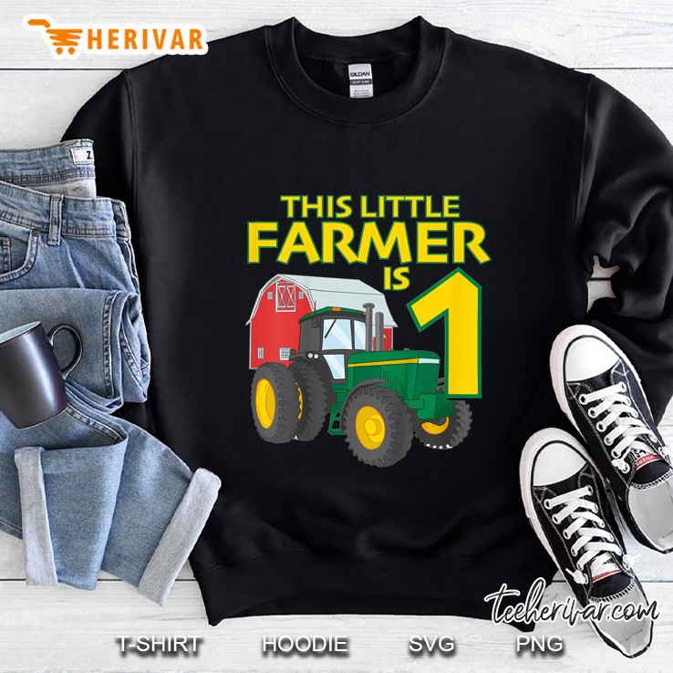 This Little Farmer Is 1 Tractor Version Sweatshirt