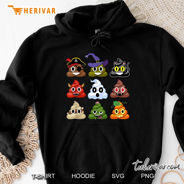 Halloween Poop Emojis Funny Hoodie