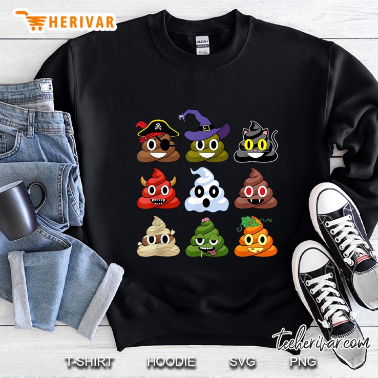Halloween Poop Emojis Funny Sweatshirt