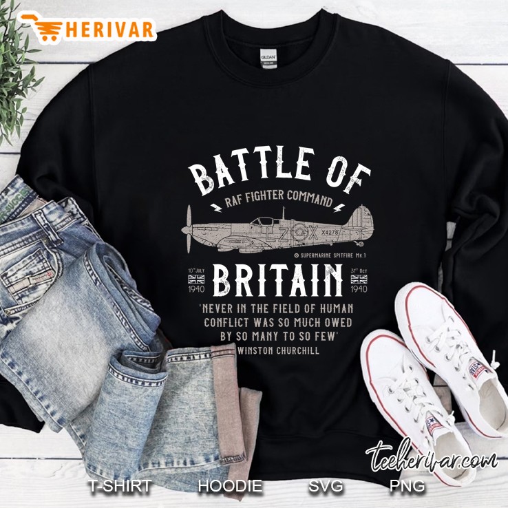 Battle Of Raf Fighter Command Britain Winston Churchill Sweatshirt