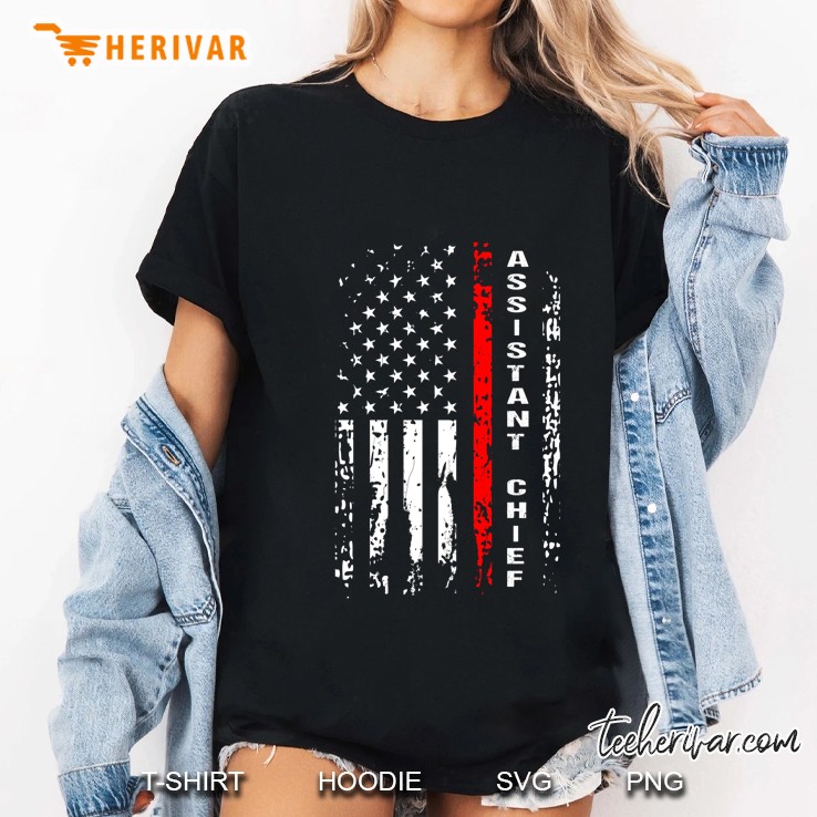Assistant Chief American Flag Version Ladies Tee