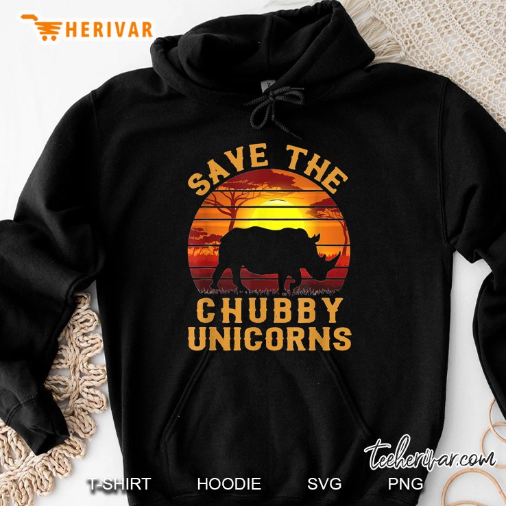 Save The Chubby Unicorns Vintage White Version Hoodie