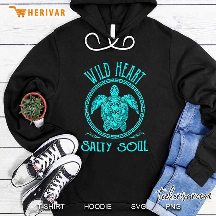 Wild Heart Salty Soul Turtle Version Hoodie
