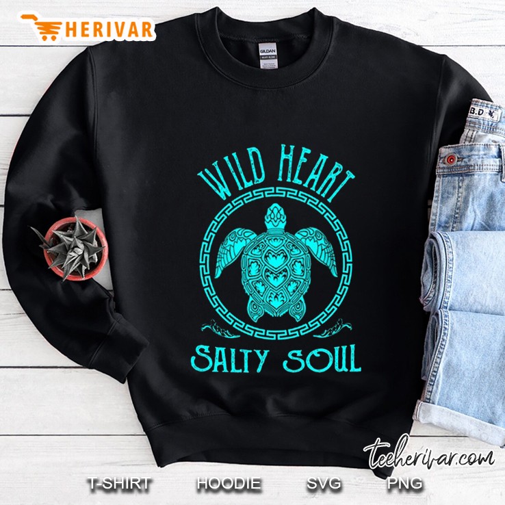 Wild Heart Salty Soul Turtle Version Sweatshirt
